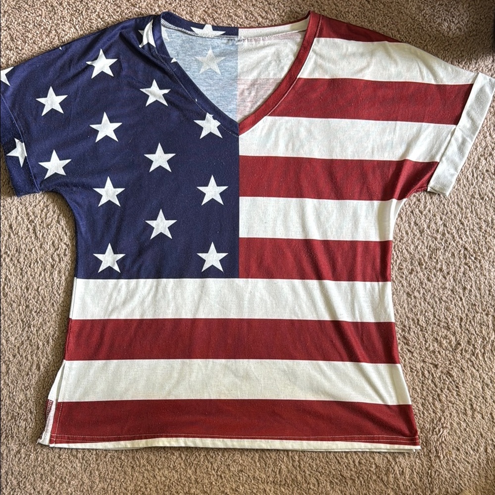 Patriotic American Flag Women's Top 🤍💚